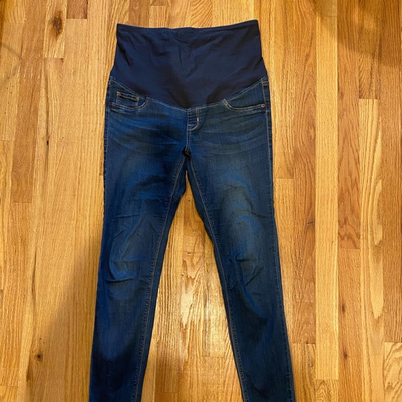 ❌SOLD❌ H&M Mama Super Skinny High Rib Maternity Denim Size 10 Jeans Medium Wash - Picture 3 of 7